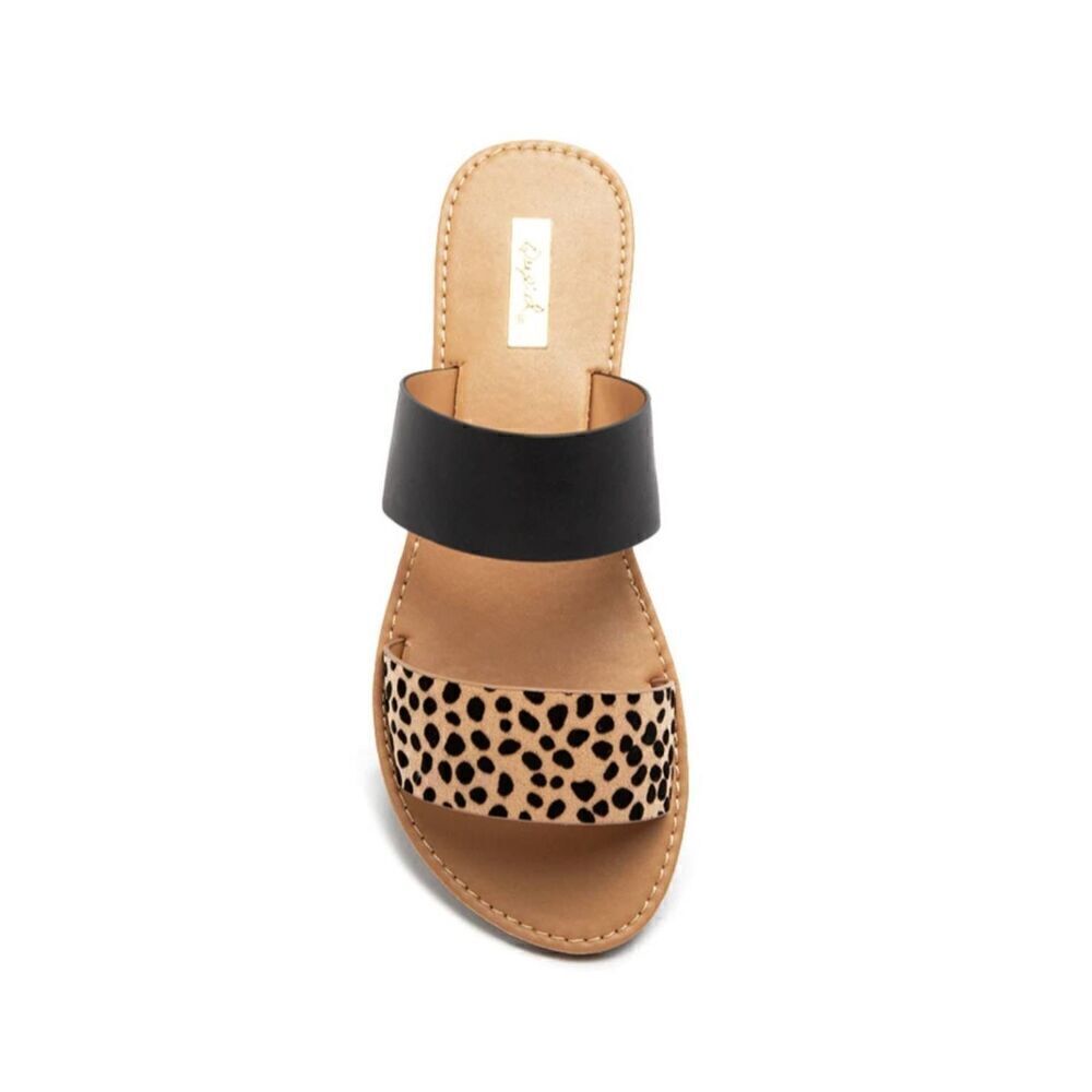 Athena Black Leopard Sandals